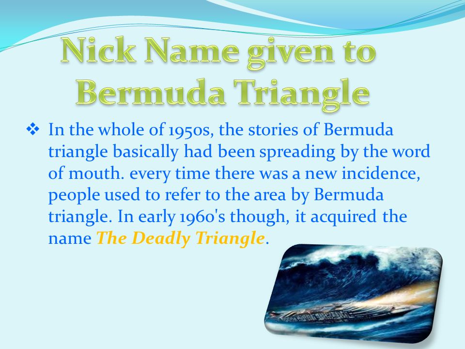 Paper presentation on bermuda triangle games